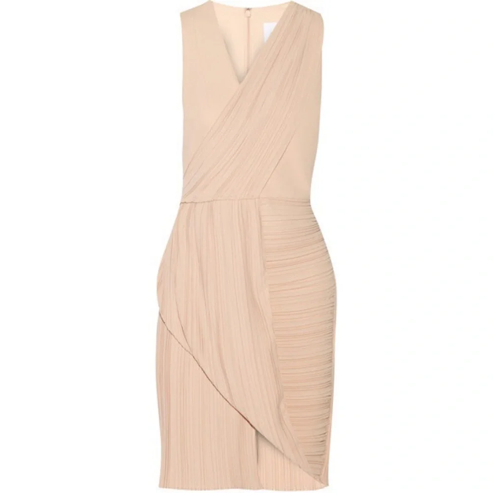 Dion Lee Wrap Effect Plisse crepe nude dress - Picture 2 of 9